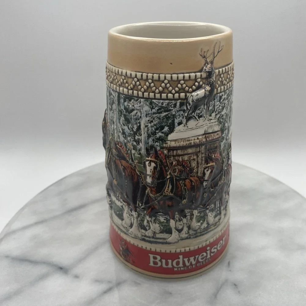 BUDWEISER Holiday Beer Stein 1987 